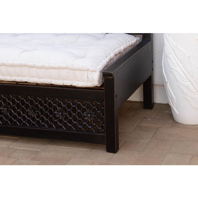 Floral Carved Jali Sofa For Sale - Image 9 of 12