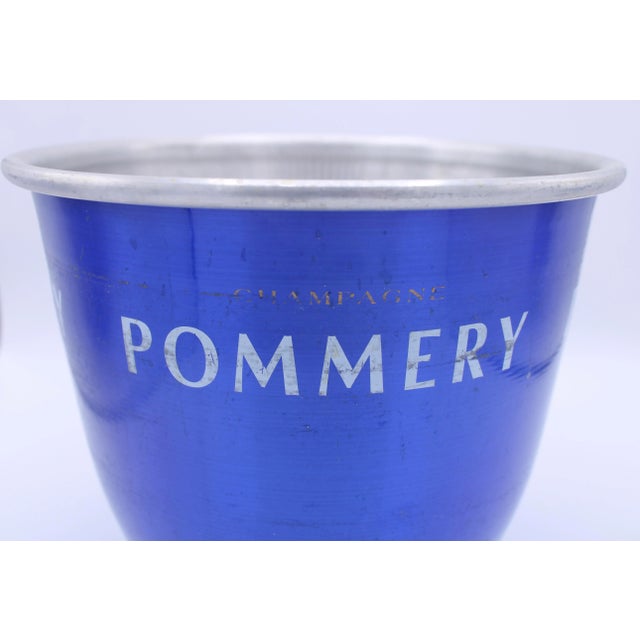 French Vintage French Pommery Champagne Ice Bucket (Blue) For Sale - Image 3 of 8