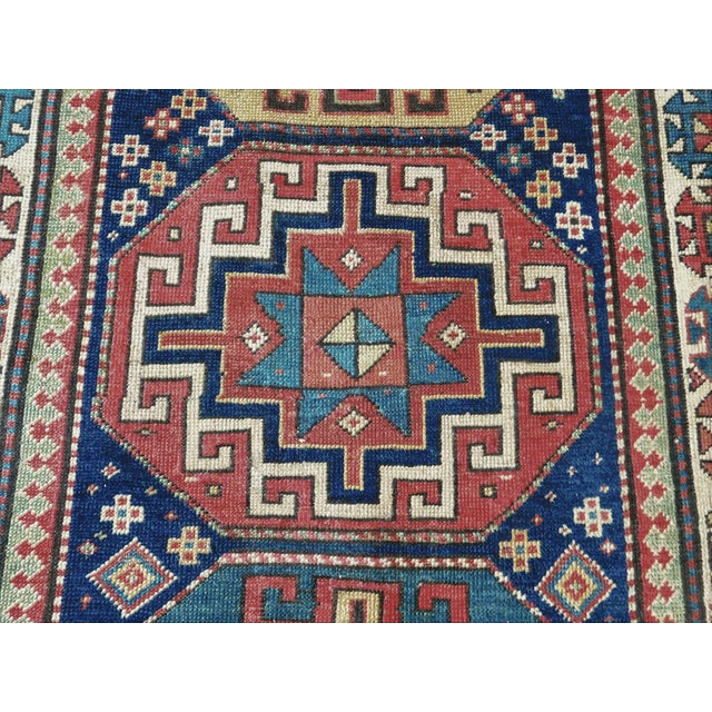 Tribal Antique Caucasian Runner Rug. 3'6"x 9'4" For Sale - Image 3 of 12
