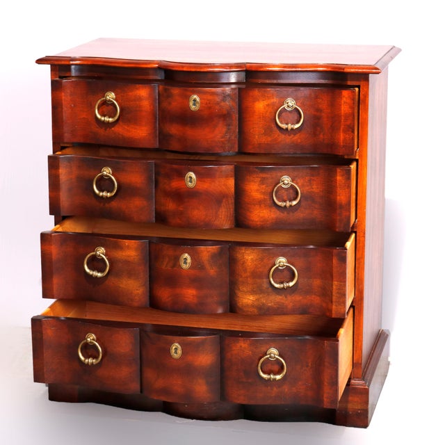Antique English Bow Front Cherry Chest of Drawers Chairish