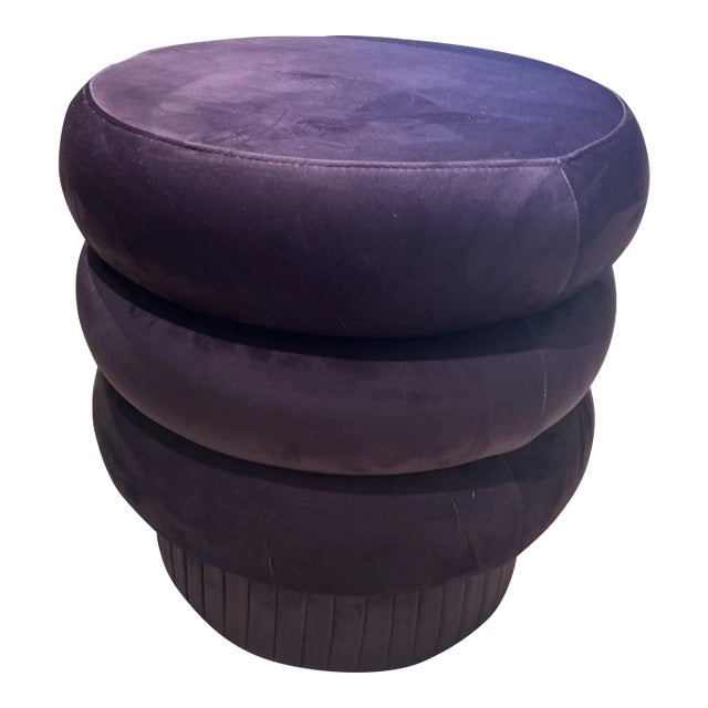 Houtique Purple Pompa Pouf For Sale
