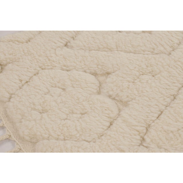 2010s Rug & Kilim’s Moroccan-Inspired Shag Rug in White With Geometric Pattern For Sale - Image 5 of 9