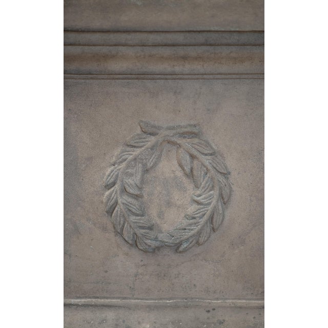 Ceramic Large English Campana Garden Urn or Planter Pot on Square Plinth Base For Sale - Image 7 of 13