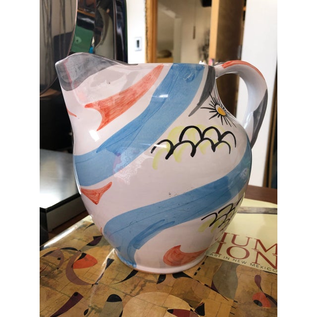 Mid 20th Century Mid 20th Century Mid Century Deruta Italian Pitcher Majolica For Sale - Image 5 of 9