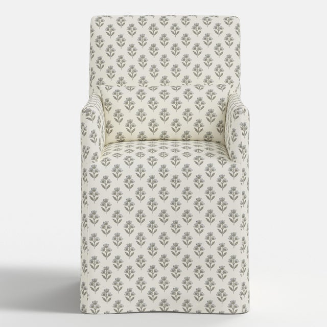Not Yet Made - Made To Order Stoffer Home x Cloth & Company Lindy Slipcover Dining Armchair in Francie Floral Flint For Sale - Image 5 of 8