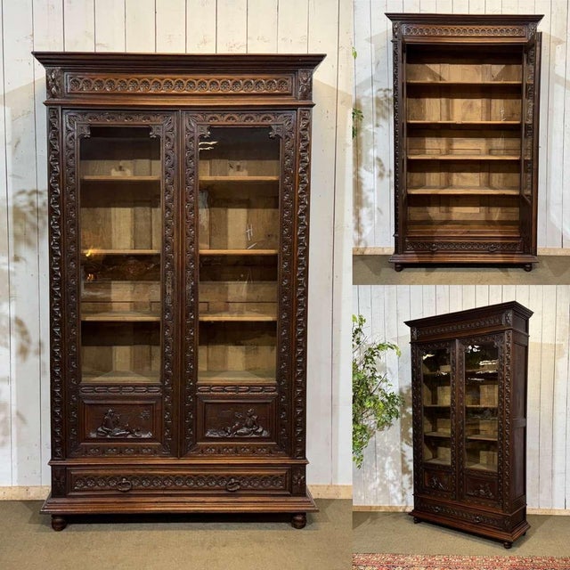 20th Century Breton Chestnut Bookcase For Sale - Image 3 of 18