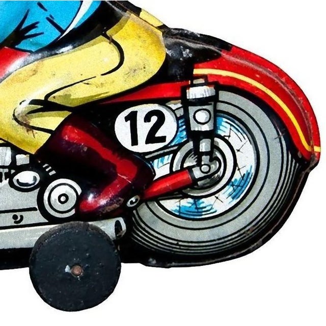 1960s Vintage Italian Motorcyclist Toy from ABM, 1960s For Sale - Image 5 of 6