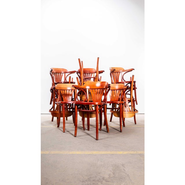 Honey Red Fan Back Dining Armchairs, 1970s, Set of 2 For Sale - Image 12 of 14
