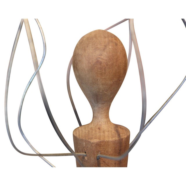 McKay Otto Modern Abstract Mixed Media Steel and Wood Organic Sculpture, 1996 For Sale - Image 10 of 10
