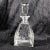 This is a thick, cut crystal decanter with an etched design of fruit and leaves (maybe apples and grapes) on the front and...