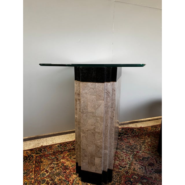 Tessellated Stone Side Table For Sale - Image 6 of 8