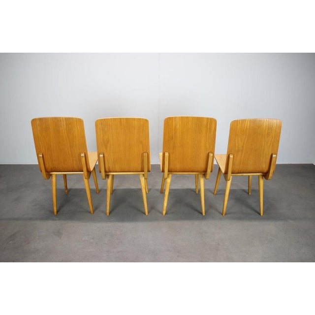 Mid-Century Modern Wooden Dining Chairs, 1970s, Set of 4 For Sale - Image 8 of 18