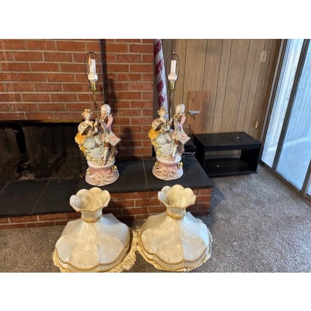 French Provincial Table Lamps Set of Two For Sale - Image 13 of 14