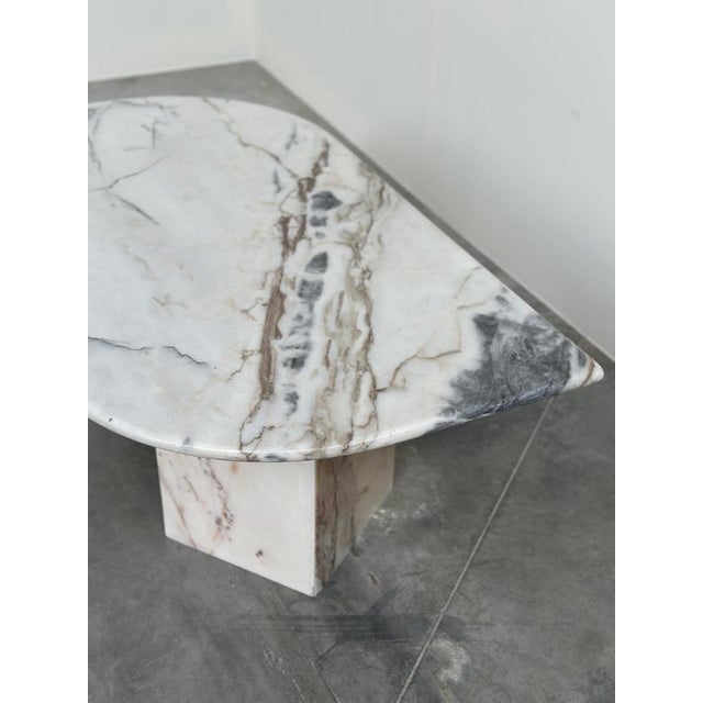 Large Italian Postmodern Sculptural Marble Coffee Table For Sale - Image 4 of 14