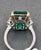 Early 21st Century 12.49 Ct Natural Emerald & Diamond Ring, Size 6.5 For Sale - Image 5 of 8