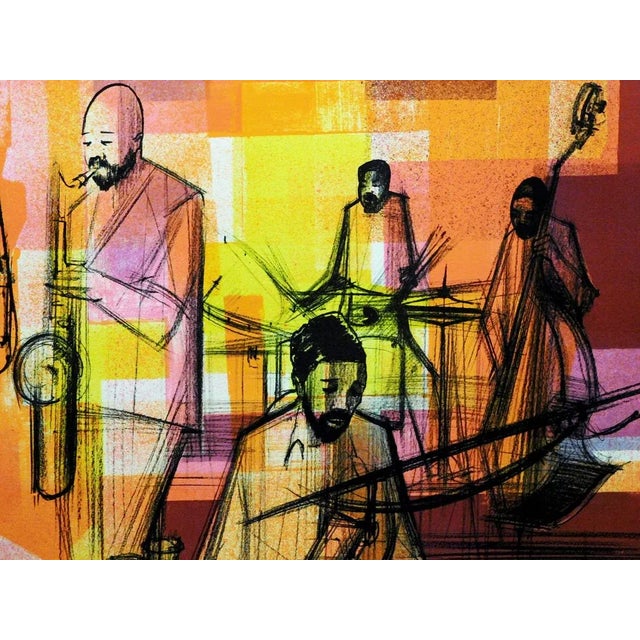 1990s Sacha Chimkevitch "Jazz Session"H. Signed Numbered Art Lithograph For Sale - Image 5 of 6