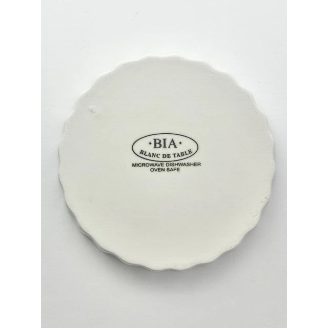 Bia Cordon Bleu Blanc De Table “Rooster” 4 Tart or Crème Brûlée Shallow Bowls For Sale - Image 4 of 4