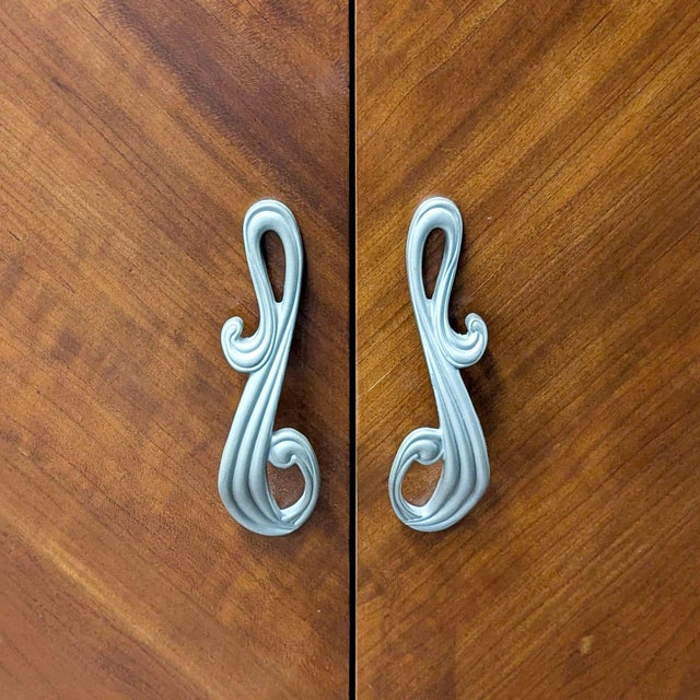 Brown Michael Amini Elegant Wood Dresser With Mirror and Multiple Drawers For Sale - Image 8 of 13