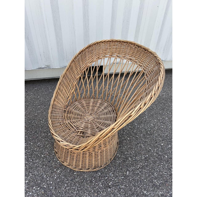 Wood Wicker Living Room Set, 1970s, Set of 4 For Sale - Image 7 of 17