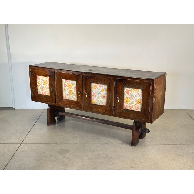 Rustic Chestnut Wood Sideboard, 1940s For Sale - Image 4 of 18