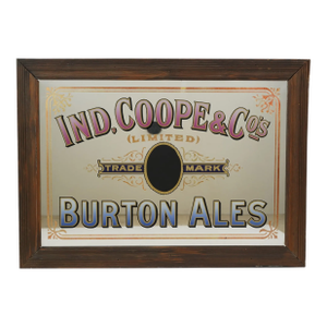 Late 20th Century Ind, Coope & Co's Burton Ales Framed Wall Mirror