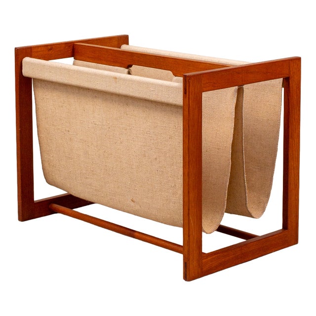 Vintage Teak Newspaper Stand by Aksel Kjersgaard, 1960s For Sale