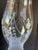 Etched Clear Glass Candle Hurricanes a Pair For Sale - Image 6 of 9