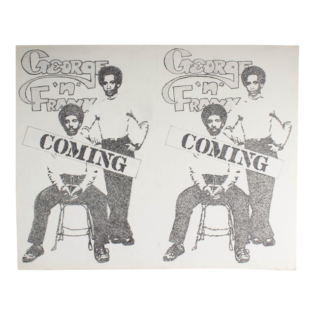 “George N’ Frank Coming” Graphite Drawing Signed by James Spencer Russell For Sale