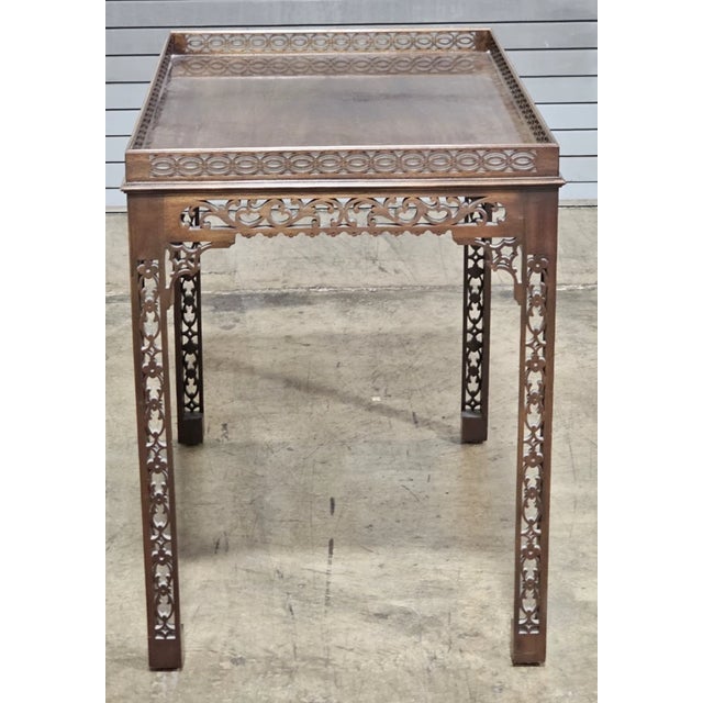 Late 20th Century Late 20th Century Kittinger Williamsburg Mahogany Chippendale Byrd China Table Cw 192 Rare For Sale - Image 5 of 11