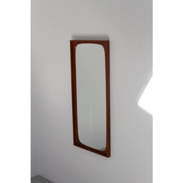 Large Mid-Century Modern Danish Teak Mirror, 1960s For Sale - Image 9 of 18