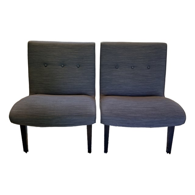 Pair of Room & Board Delia Armless Chairs For Sale