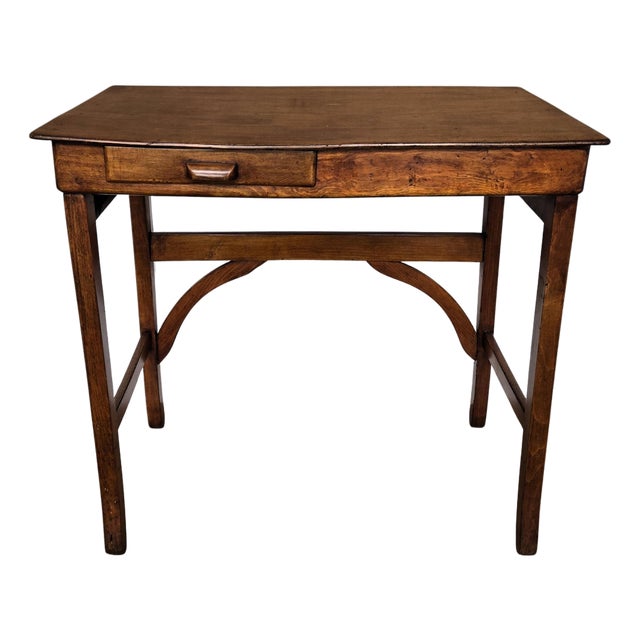 Antique Italian Walnut Console Table or Desk, 1890s For Sale