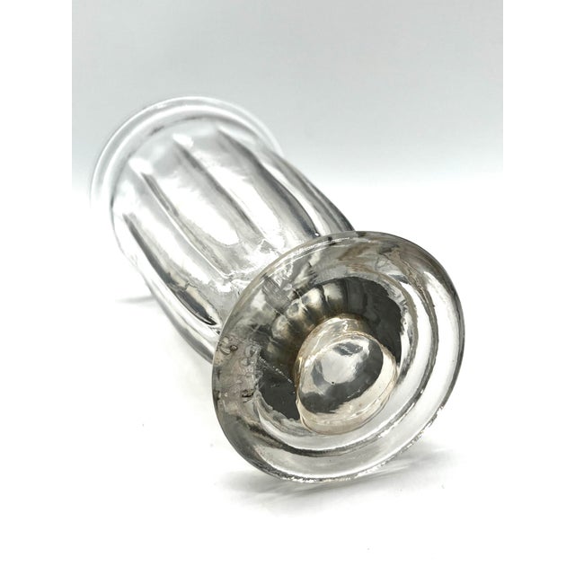 Vintage Art Deco Pressed Glass Vase by Pierre Davesn, 1930s For Sale - Image 14 of 16