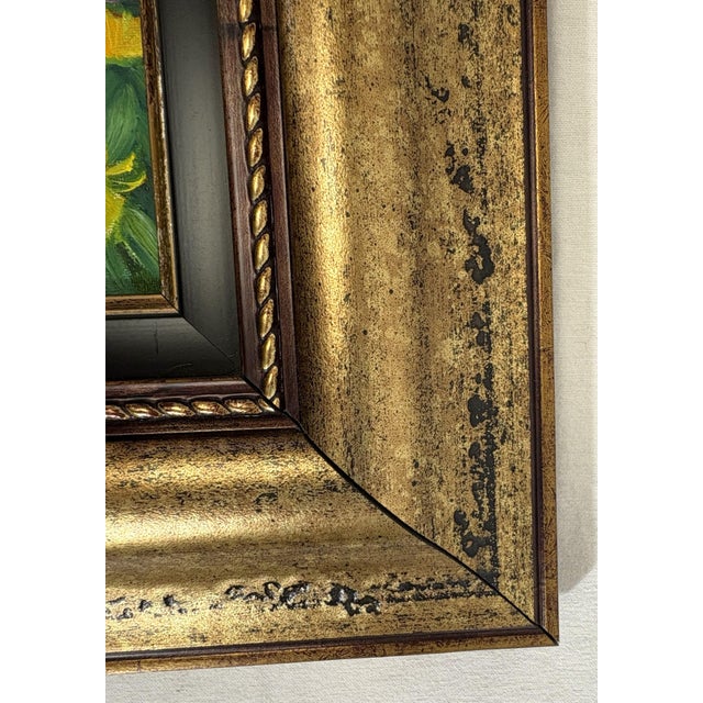 Original Signed Framed Acrylic Painting on Canvas Depicting a Flower Garden For Sale - Image 12 of 12