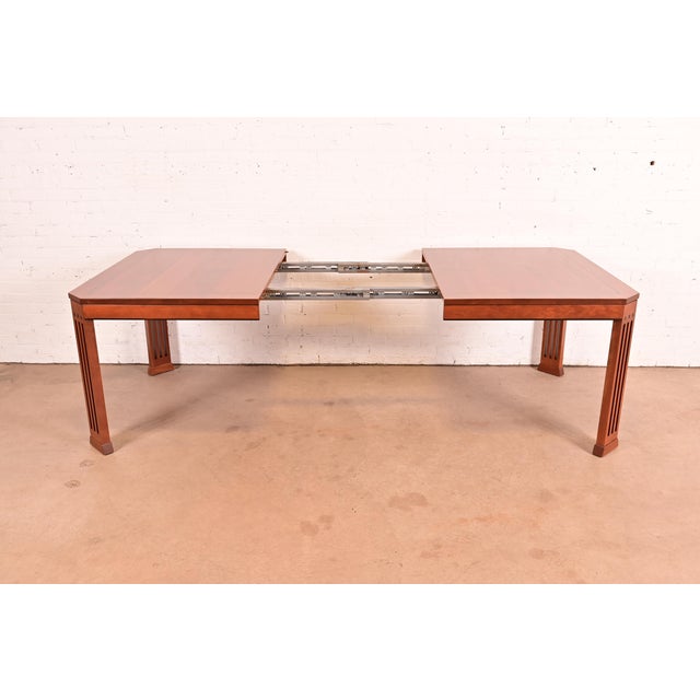 Stickley Mission Arts & Crafts Cherry Wood Extension Dining Table, Newly Refinished For Sale In South Bend - Image 6 of 14