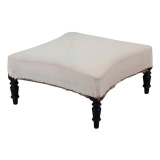 19th Century Napoleon III French Stool, Ready to Upholster For Sale