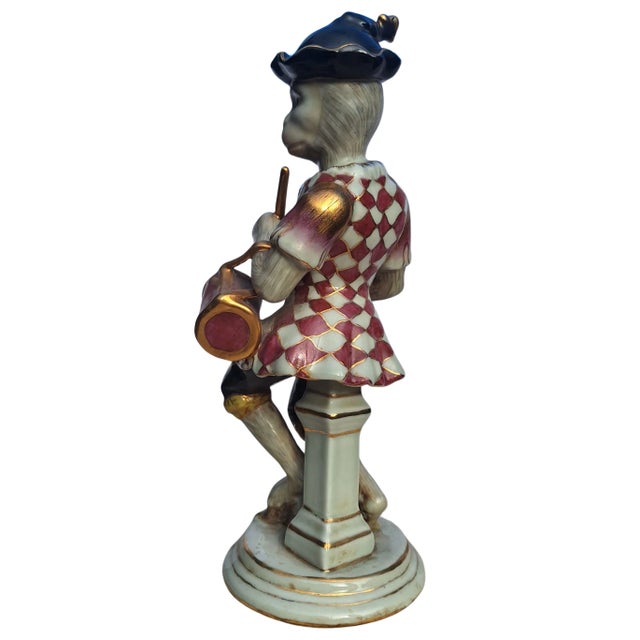 Ceramic Early 21st Century Mottahedeh Style Singerie Motif Porcelain Figure For Sale - Image 7 of 12