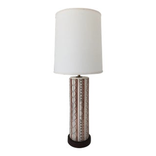 Mid Century Modern Studio Ceramic Table Lamp For Sale