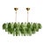 Contemporary Light and Dark Green “Poliedri” Murano Glass Chandelier by SimoEng For Sale