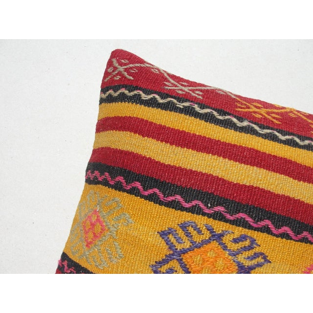 1970s Turkish Kilim Decorative Pillow Cover For Sale - Image 5 of 13