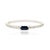 14k Gold Natural Baguette Blue Sapphire Diamond Stacking Thin Band Ring Size 5.5 For Sale - Image 4 of 16