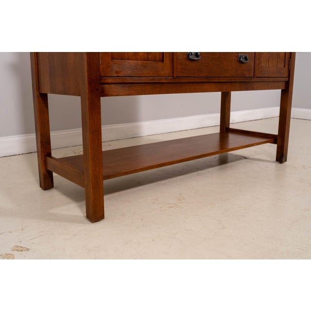 Stickley Mission Oak Two-Tier Server Sideboard Buffet For Sale - Image 15 of 18