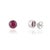 Contemporary Artisan 1.47 Ct Round Ruby Anniversary Stud Earrings in 925 Sterling Silver - A Pair For Sale - Image 3 of 12