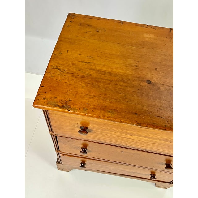 19th Century Antique Pine Three-Drawer Chest For Sale - Image 14 of 17