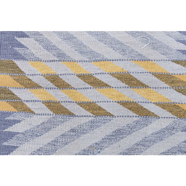 "Chevronn" Modern Flatweave Chevron Ivory Hand-Knotted Rug by Doris Leslie Blau For Sale In New York - Image 6 of 7