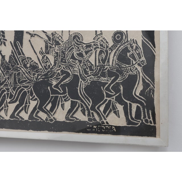 Cambodian Angkor Wat Temple, Asia, 1950s, Large Rubbing on Rice Paper For Sale - Image 9 of 11
