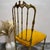 Gold Vintage Italian Chiavari Chair in Brass with Yellow Velvet Upholstery, 1950s For Sale - Image 8 of 12