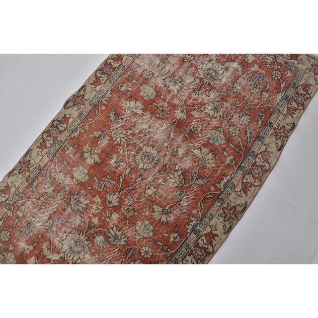 Vintage Anatolian Rug With Allover Floral Pattern For Sale - Image 4 of 10