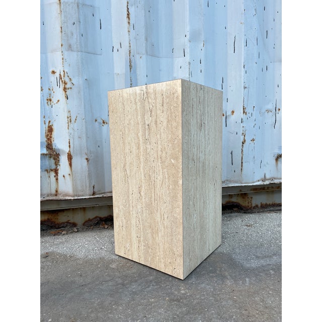 1980s Postmodern Marbleized Laminated Pedestal. Circa 1980s For Sale - Image 5 of 10
