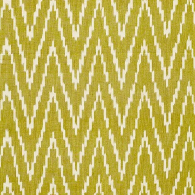 Sample - Schumacher Kasari Ikat Fabric in Palm For Sale